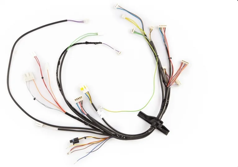 Assorted wire harness pigtails with connectorized and stripped wire ends